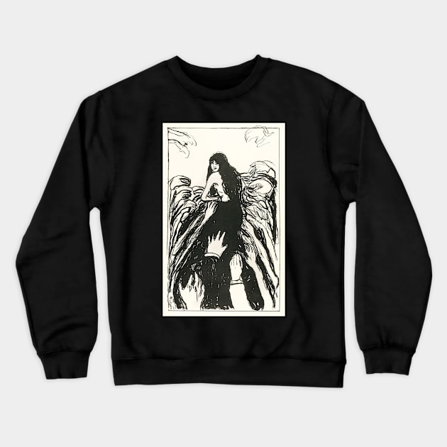 The Hands (1895) Crewneck Sweatshirt by WAITE-SMITH VINTAGE ART